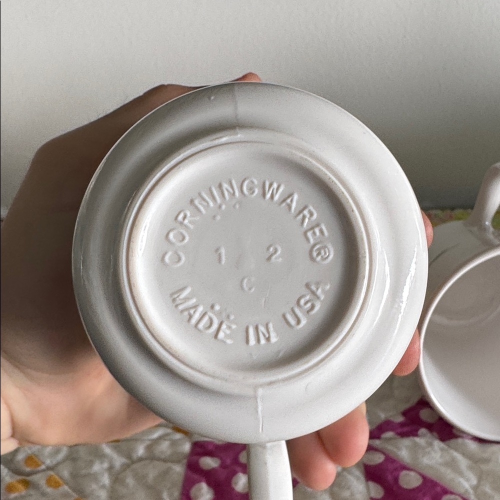 Vintage Corelle MY GARDEN Floral Patterned Ceramic Mugs - Set of 4 - Picture 6 of 6
